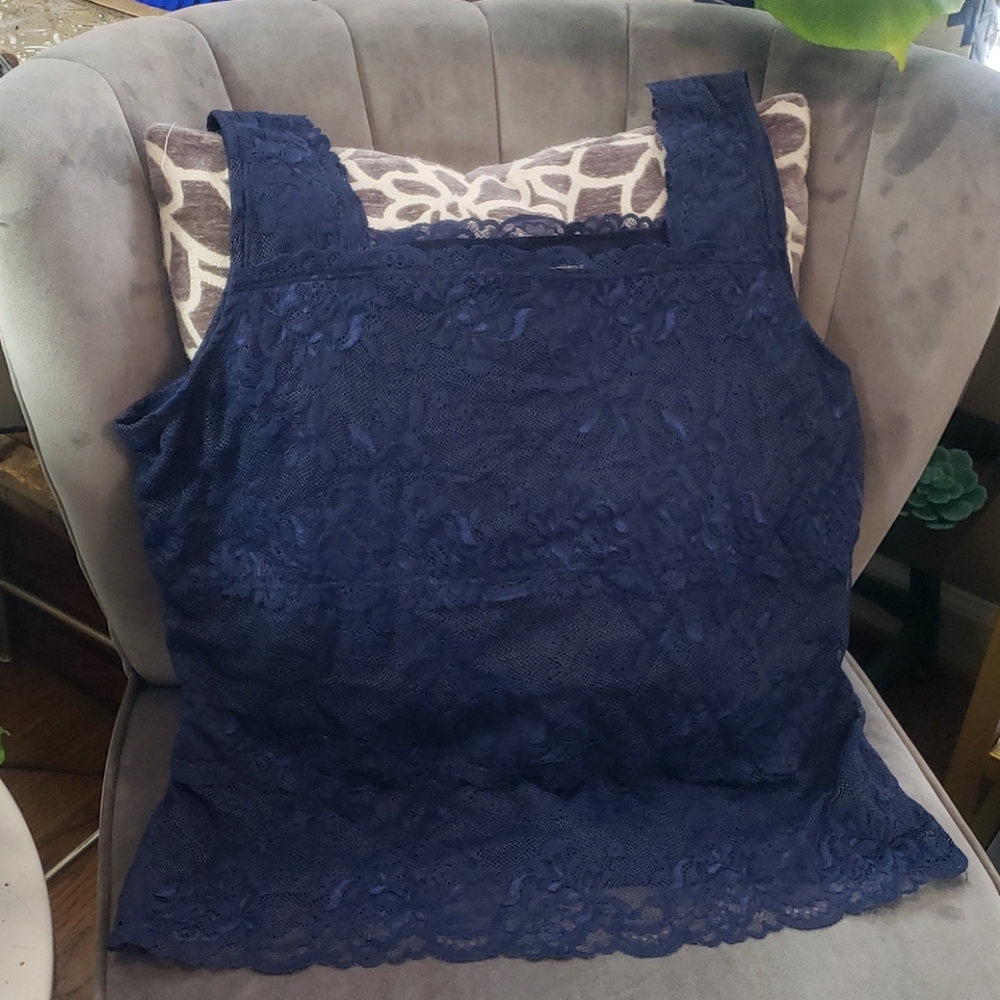 Dressy navy sleeveless